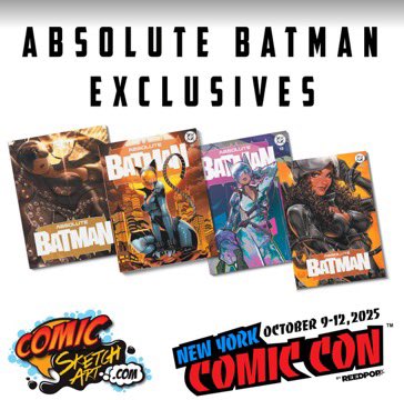 A bunch of amazing variants available for Absolute Batman #13(first appearance of Absolute Catwoman) from Rachta, Rose Besch, and Godtail as #NYCC exclusives! Mine leaves the store tonight! Link in first comment-