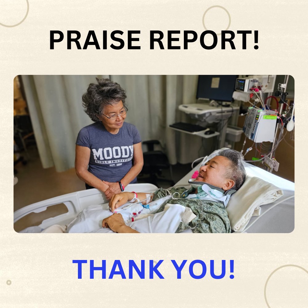 Christopher is out of surgery and recovering in good spirits. The surgeon says the operation was successful, and Christopher already has some movement in his hands, arms and toes, as well as some feeling in his legs. He will be going later this week to rehab for 2-4 weeks, and