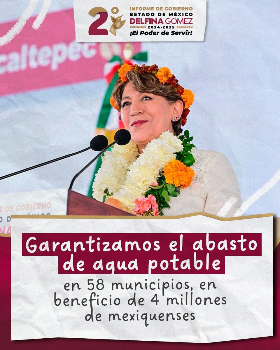 horacioduarteo's tweet image. ¡4 millones de mexiquenses ahora tienen acceso a agua potable!

En su Segundo Informe de Gobierno, desde #Temascaltepec, nuestra querida Gobernadora, la Maestra @delfinagomeza, recalcó el trabajo que se ha hecho en coordinación con la @conagua_mx.

¡Se garantiza el derecho humano…