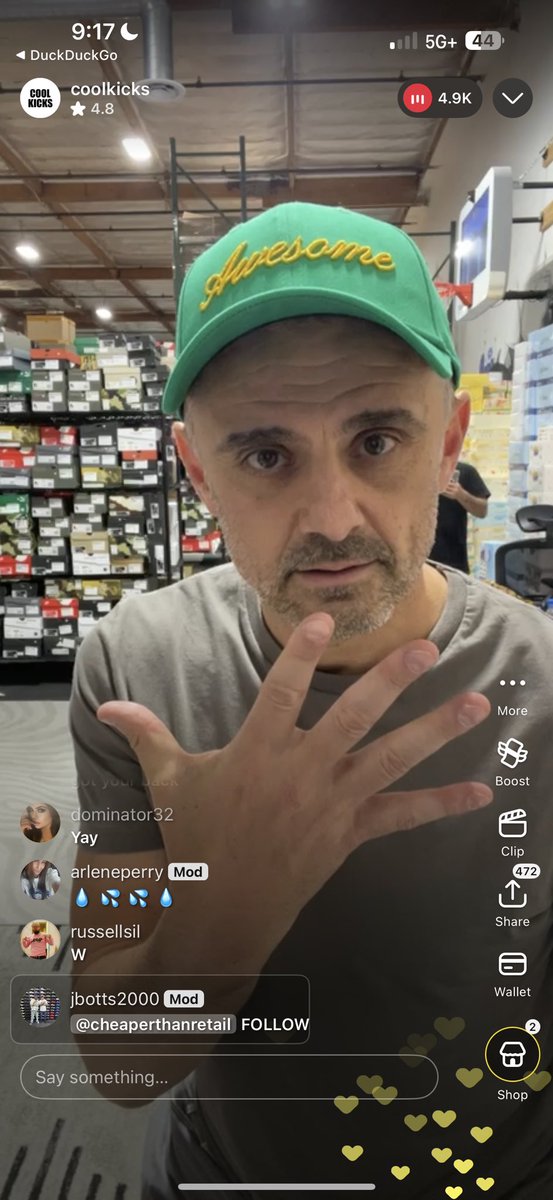 <a href="/garyvee/">Gary Vaynerchuk</a> DID IT 🏀🏀🏀🏀🏀BOOOM LFG 🔥🔥🔥🔥🔥<a href="/VeeFriendsCards/">VeeFriends Cards</a> #coolkicks COLLAB <a href="/VeeFriendsLive/">VeeFriends LIVE❗️</a> <a href="/veefriends/">VeeFriends</a> #legendary <a href="/Whatnot/">Whatnot</a> STILLLL LIVE ‼️🚨⏰ CAN’T make this sh*t up 💪💪💪💪💪