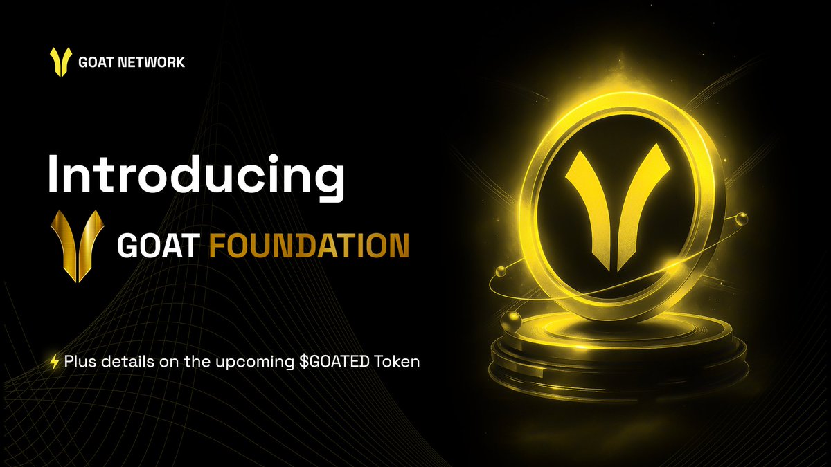 Hello World!

GOAT Foundation supports <a href="/goatnetwork/"></a> decentralization, the innovation of GOAT technology, and development of the GOAT community.

GOATFoundation.io

Here's an intro to GOAT Foundation / Details on GOAT Network's Upcoming GOATED Token:

goatfoundation.io/blog/introduci…