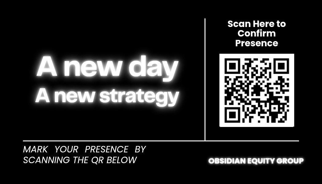 ㅤㅤ
ㅤ
Scan the code below to register your attendance, then reply to this thread with a tweet confirming you are working at Obsidian Equity Group. ( 𝘜𝘱𝘥𝘢𝘵𝘦 𝘐𝘊 )
ㅤㅤ
ㅤ