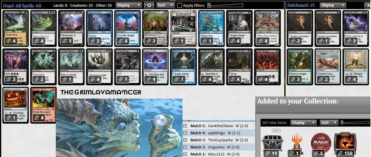 Trophy in Legacy with the usual Spy list (before that I still did a 4-1) 🏆

<a href="/fireshoes/">Robert Taylor🔥</a>