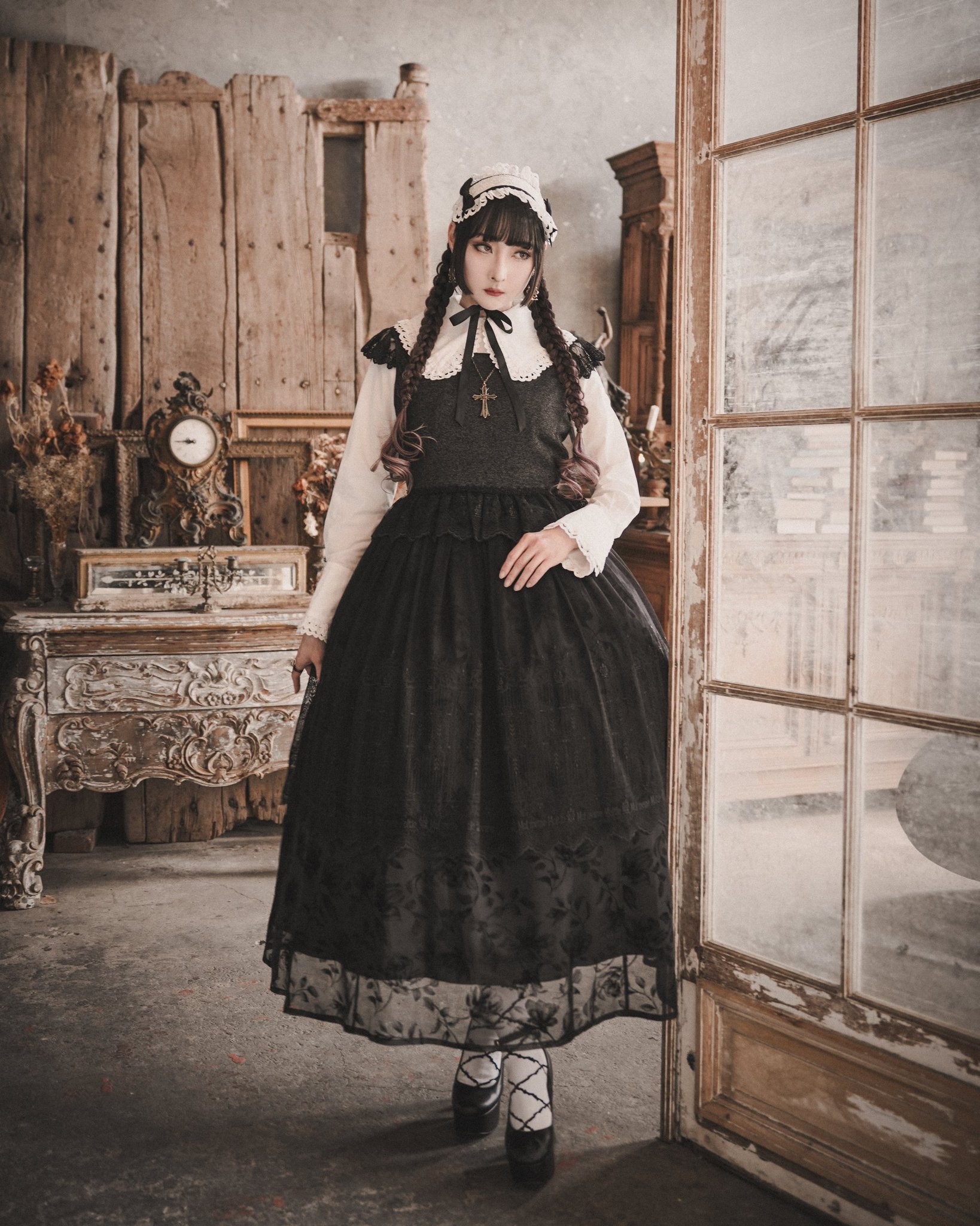 Moi-meme-Moitie ハイウエストロングスカート ブラック Moi-meme-Moitie -SK - closet child オンラインショップ