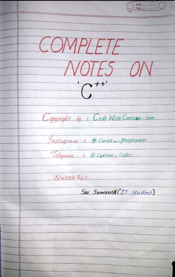 aasodiya_jainik's tweet image. 📚 C++ Notes for Beginners – your ultimate study buddy! 🚀
Struggling with C++?
Get 78 pages of clear handwritten notes covering basics to advanced.
Want the FREE PDF?
👉 Follow or comment “c” and we’ll send it!
#Cplusplus #Coding #FreePDF