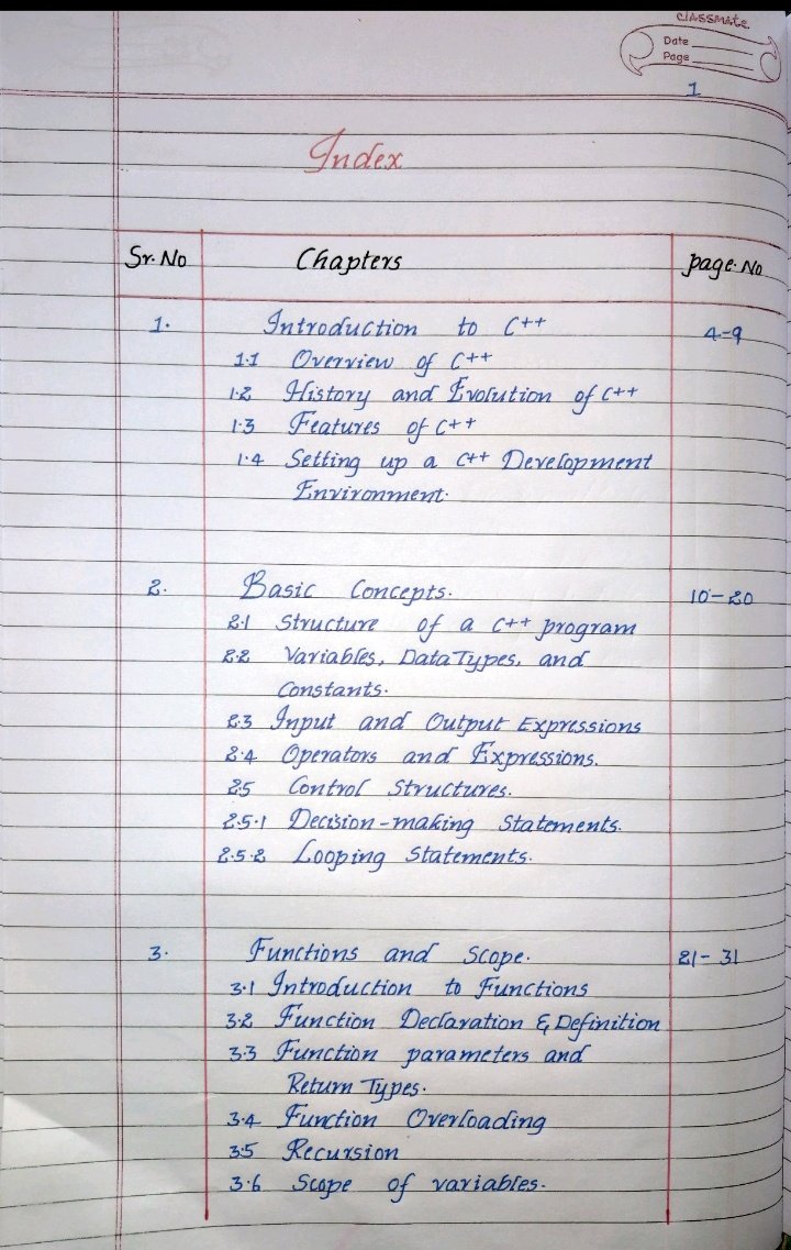 aasodiya_jainik's tweet image. 📚 C++ Notes for Beginners – your ultimate study buddy! 🚀
Struggling with C++?
Get 78 pages of clear handwritten notes covering basics to advanced.
Want the FREE PDF?
👉 Follow or comment “c” and we’ll send it!
#Cplusplus #Coding #FreePDF