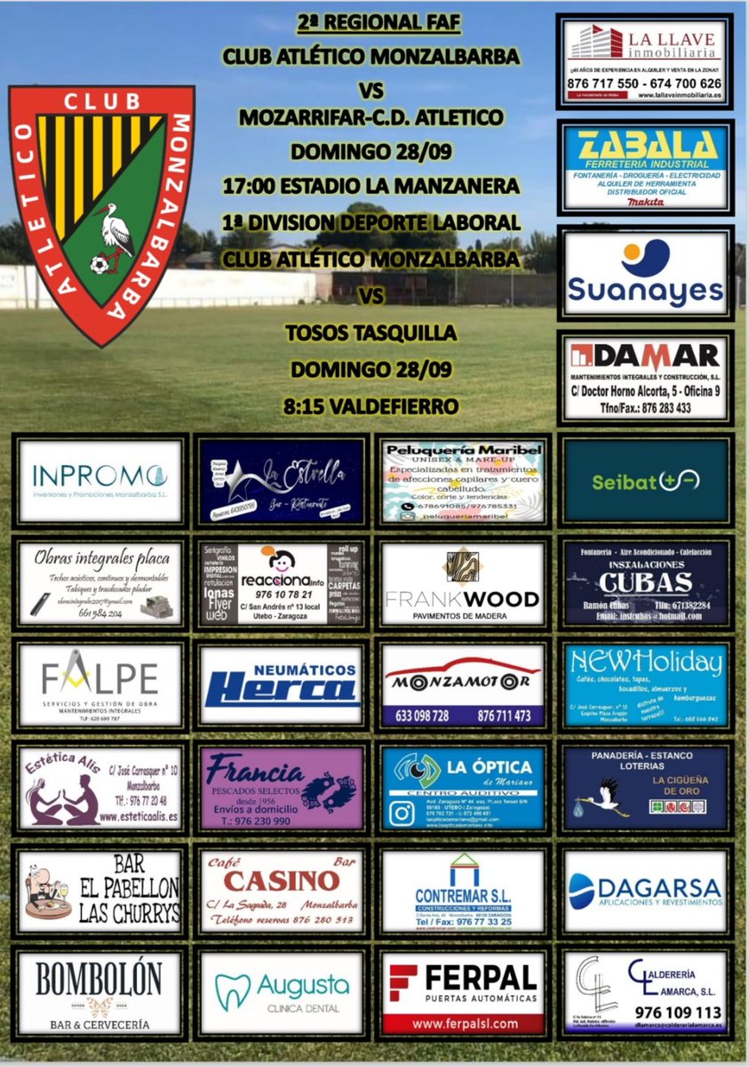 PENSANDO EL LA PRÓXIMA JORNADA...AQUÍ TIENES NUESTROS PARTIDOS 💛🖤⚽️💥💯 ¡¡ AÚPA MONZAL Y NADA MÁS !!