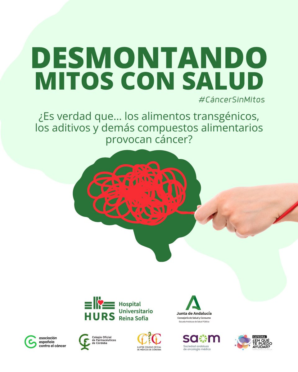 🎙En el séptimo episodio de "Es verdad que...?" abordamos la relación entre el consumo de transgénicos, aditivos y el cáncer, una de las dudas más frecuentes que reciben los profesionales de Oncología Médica del <a href="/HUReinaSofia/">Hospital Universitario Reina Sofía</a> y de la <a href="/contracancerCOR/">Asociación Española Contra el Cáncer Córdoba</a>.