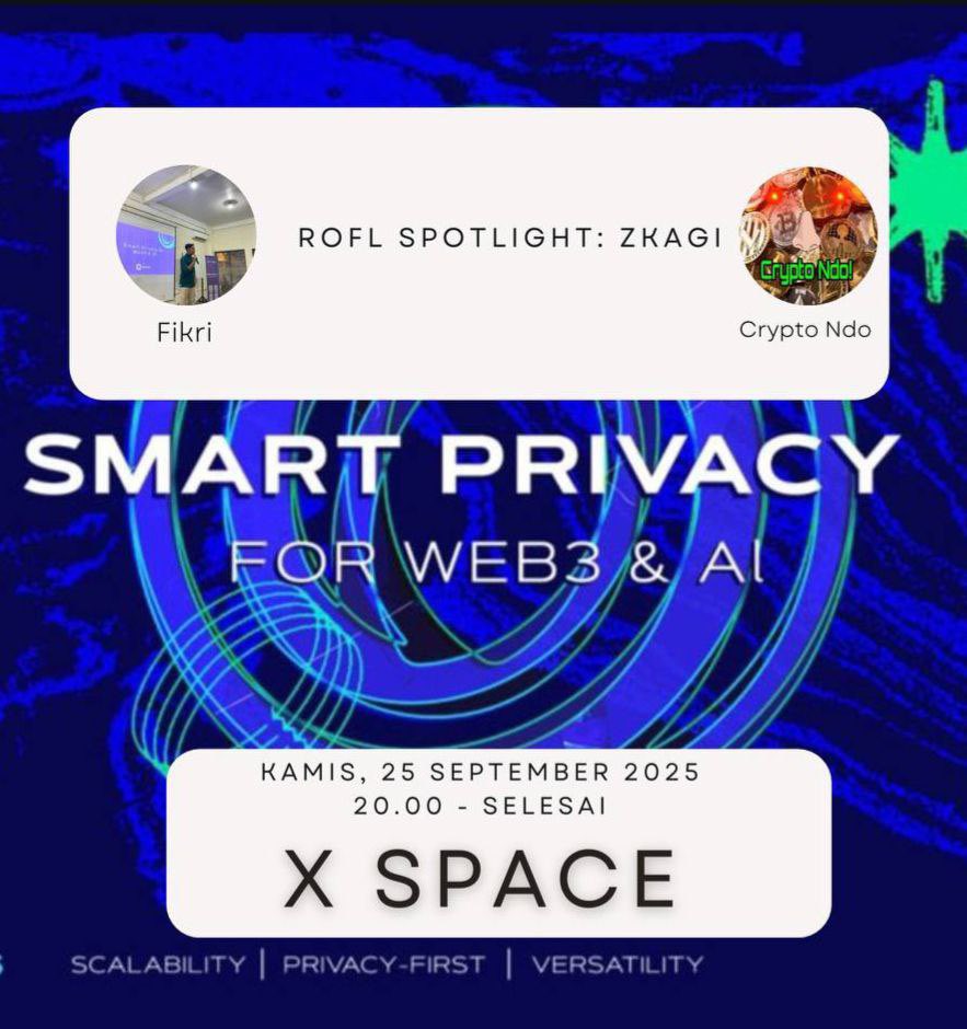 cryptondo's tweet photo. GM Oasians 🌹 🌹 

Yuukk Kali ini kita mengupas wawasan baru dengan bro Fikri & Crypto Ndo bahas yang tentunya sangat daging dan adapun pembahasan yang akan dilakukan yaitu: 
"ROFL Spotlight: ZKAGI"

Catat tanggalnya ya
📆 Kamis, 25 - September- 2025
🕗 20:00 WIB - Selesai 
📍 X Space
https://t.co/Jf8AizfE6H

Wajid join telegram dan follow Twitter Oasis 

Twitter 
https://t.co/6kYz2apgKy

Telegram
https://t.co/6D0Z3F2Uiv