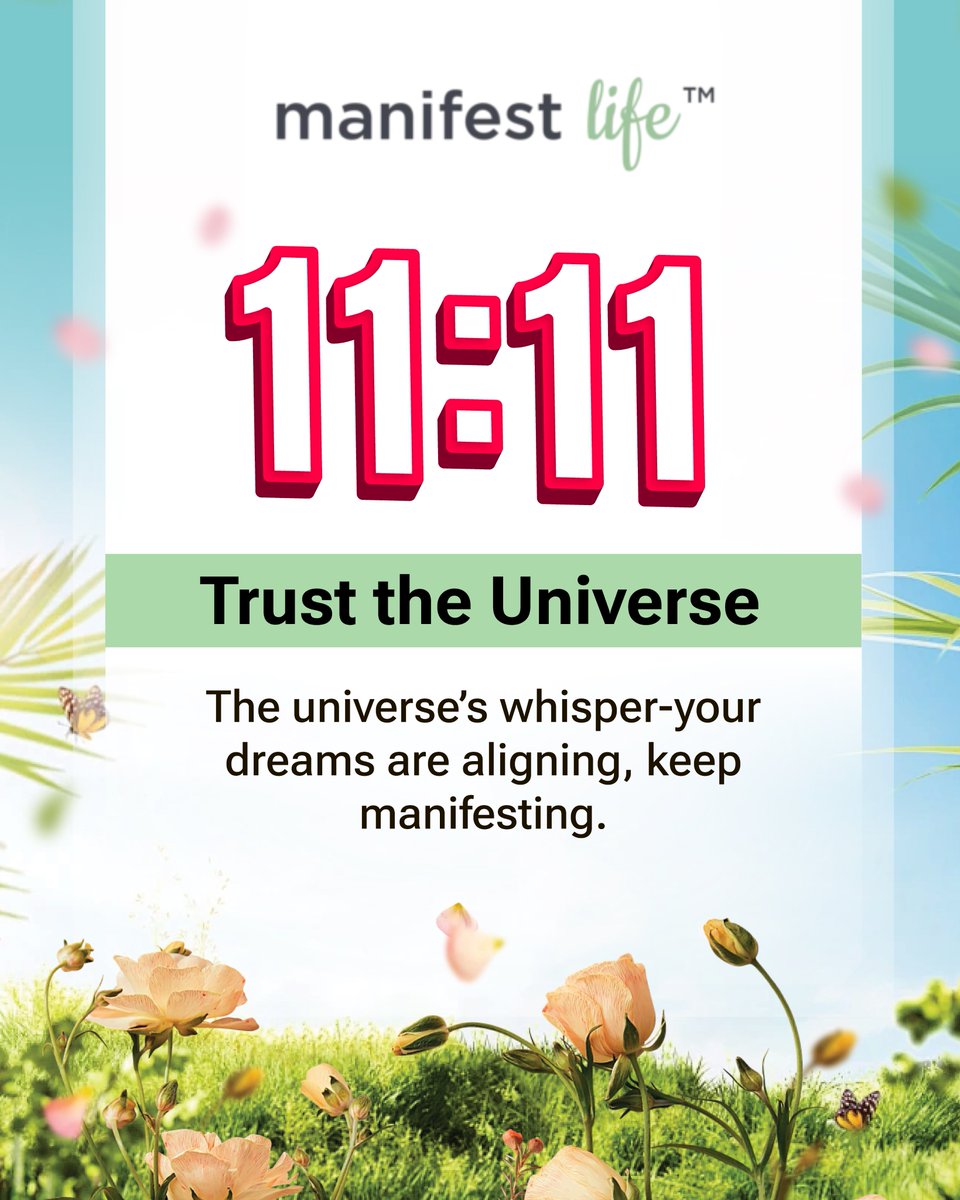 ManifestLifeOrg's tweet image. A Little Magic From The Universe Is On Its Way. 11:11 Is Your Reminder To Trust The Journey And Believe In The Power Of Your Intentions. 🌌

#1111 #universalsigns #trusttheprocess #synchronicity #manifestlife #spiritualawakening #alignyourdreams #abundancemindset #positivevibes