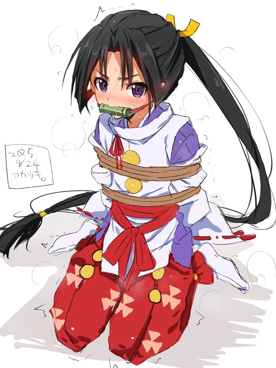何かを我慢している若