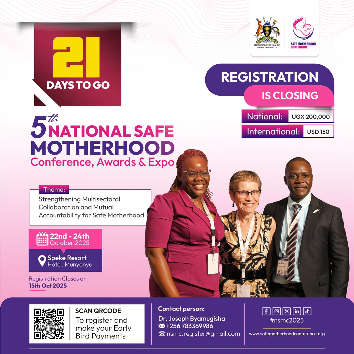 Register today! 
 safemotherhoodconference.org/register-now/