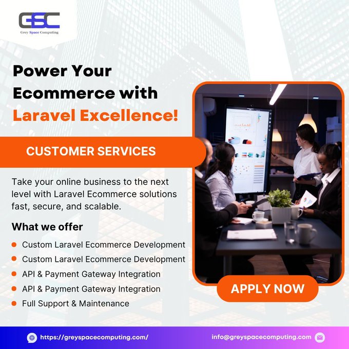 SEO_Expert_Andy's tweet image. Laravel Web Development Company in Riyadh - greyspacecomputing.com/services/larav…
#LaravelDevelopmentCompany #LaravelWebDevelopmentRiyadh #CustomLaravelApplicationDevelopment #LaravelEcommerceDevelopment #LaravelAPIDevelopment #LaravelWebsiteDevelopment #HireLaravelDevelopers