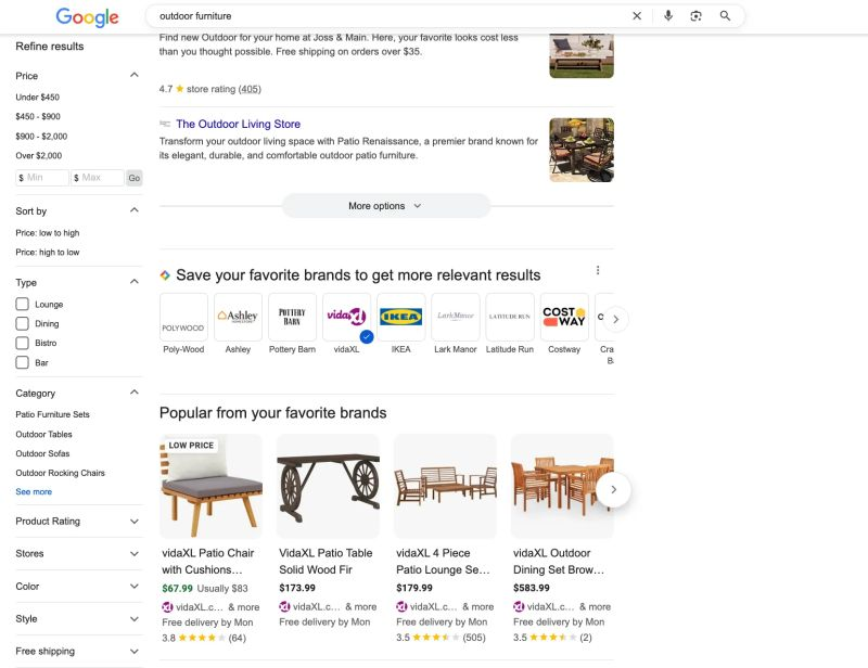 Interesting features for eCommerce SERP

Scrolling down, see “save your favorite brands to get more relevant results”.

There appear to be good brands in general.

It is beneficial because now it is crucial to dominate each section of the SERP.