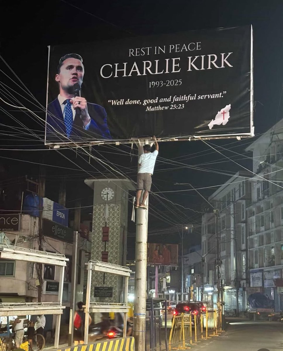 In the far-flung corner of India, in the beautiful state of Nagaland where Billy Graham paid a historic visit in 1972, Charlie is still fondly remembered. Indeed, his life and message have ignited hearts across the world. <a href="/charliekirk11/">Charlie Kirk</a> <a href="/MrsErikaKirk/">Erika Kirk</a> <a href="/TPUSA/">Turning Point USA</a> <a href="/tylerbowyer/">Tyler Bowyer</a>
