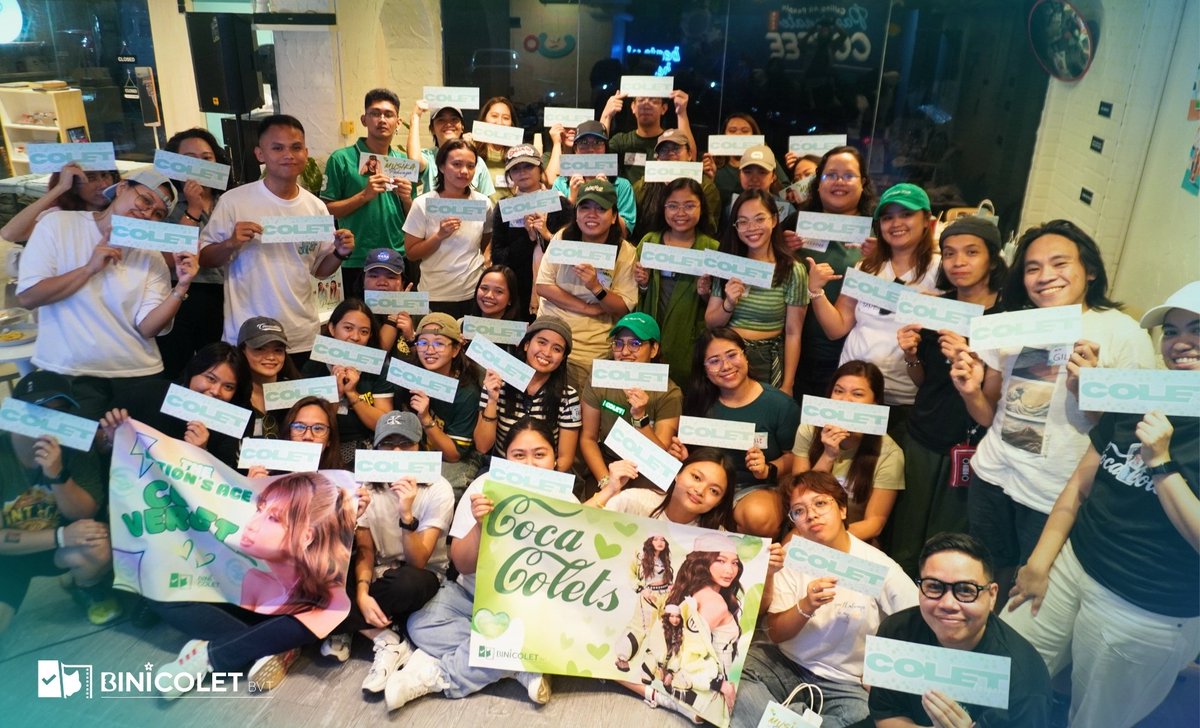 BiniColetBVT's tweet photo. Thank you, CocaColets &amp; Blooms!! 🤗

Mahal ka namin, @bini_colet! 💚

#MusikaAtPahinga
#ProjectPahuway
#ParaKayColet #to_colet
#BINI #BINI_colet https://t.co/nkm5HgbQvY
