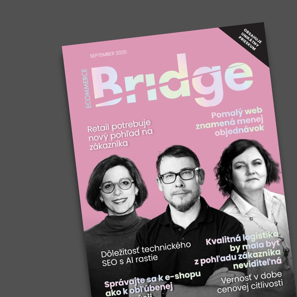 Pro zářijové číslo <a href="/EcommBridgeSK/">Ecommerce Bridge Slovensko</a> jsem se musel naučit trošku slovensky. Ještě, že máme tu AI (a šikovné šéfredaktorky). 

Dával jsem tam tipy kolem rychlosti webu, ale došlo i na filozofické mudrování. 

PDF je možné stáhnout zde: ecommercebridge.sk/predplatne/