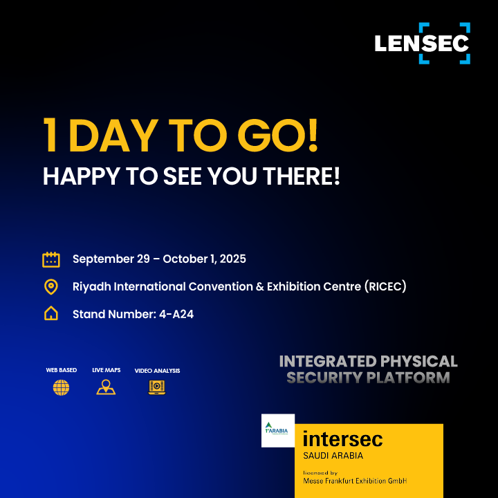 LENSEC's tweet image. One day left until #IntersecSaudi2025!

Join us tomorrow at the Riyadh International Convention &amp;amp; Exhibition Center (RICEC) and see firsthand how our innovations can help secure a safer future.

Booth Location: Hall 4 - A24

See you soon!

#Intersec2025 #LENSEC #Security #KSA