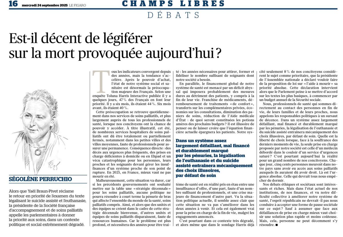 L'euthanasie ou le suicide assisté ne peuvent être des choix illusoires, il faut une "pause sociétale". Belle tribune de S. Perruchio, présidente de la Sfap.
"500 personnes meurent chaque jour sans accès aux soins palliatifs. Cela devrait tous nous empêcher de dormir."