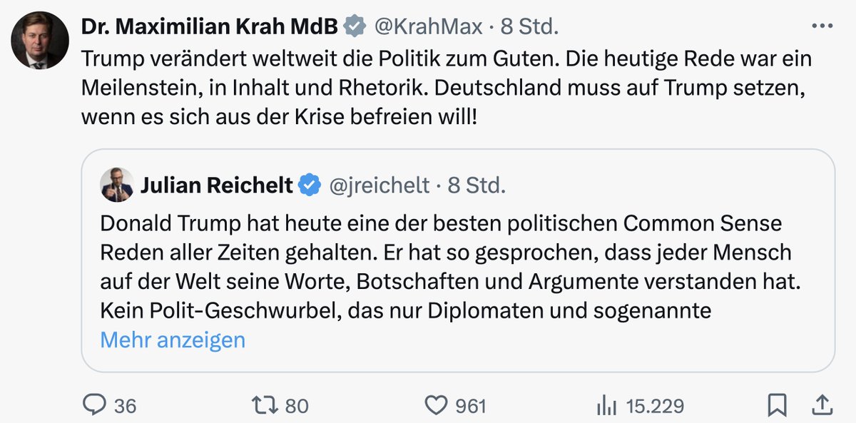 Das kann nur schreiben, wer so unernst ist, die Wirklichkeit als Vorlage für eine Parodie zum wohlfeilen Gaudium zu betrachten. Oder alle anderen an der Nase herumführen will.