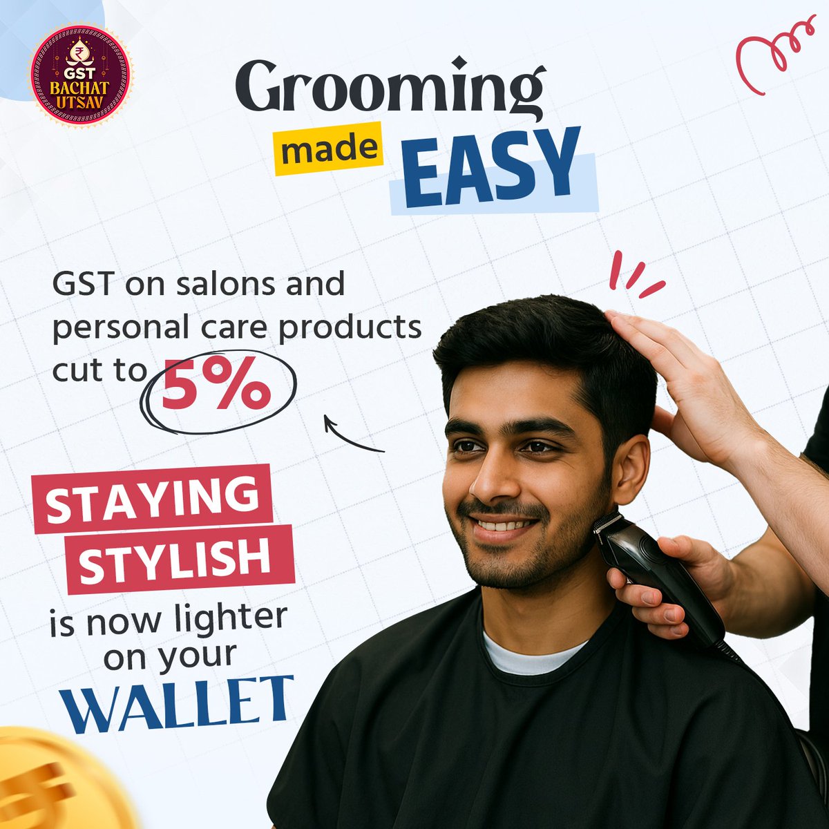 bjpkm4kisan's tweet image. Next Gen GST: Ensuring dignity with lower tax !

#GSTBachatUtsav #NextGenGSTReforms