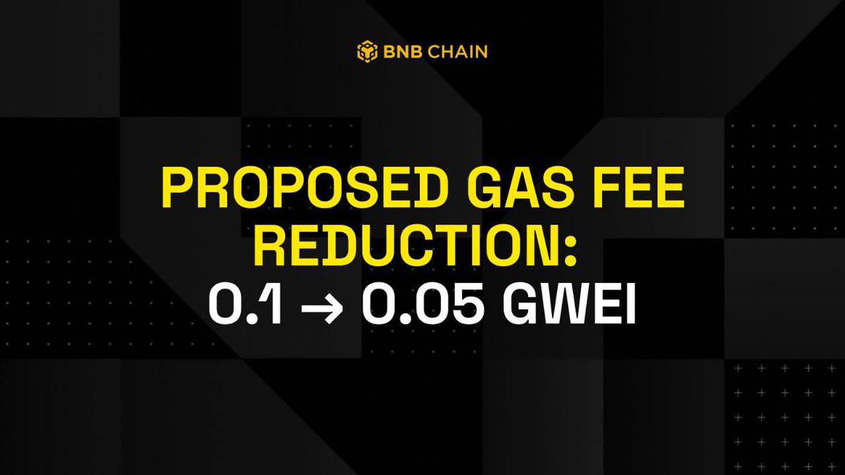 THIS IS BULLISH TO THE CHAIN OF BNB 
PROJECTS LIKE BFT AND BBFT WILL BE BERY VERY HEALTHY AND GROWS MASSIVELY

🚨 BREAKING: BNB Chain validators are proposing to reduce gas fees from 0.1 GWEI to 0.05 GWEI (50% reduction in Gas Fees) and accelerate block intervals from 750ms to