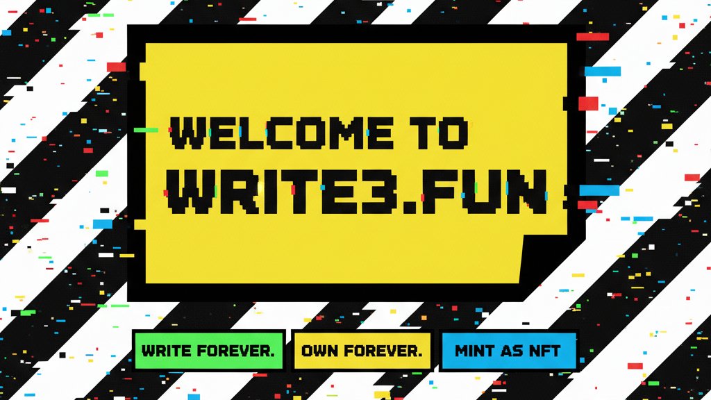 ProofBaseAI's tweet image. 📝 Welcome to Write3 — where words don’t just scroll by, they live forever.

Think of us as blogging, but supercharged with NFTs, Base, and a bit of fun. ⚡

Let’s write history — literally. #BaseOnchain