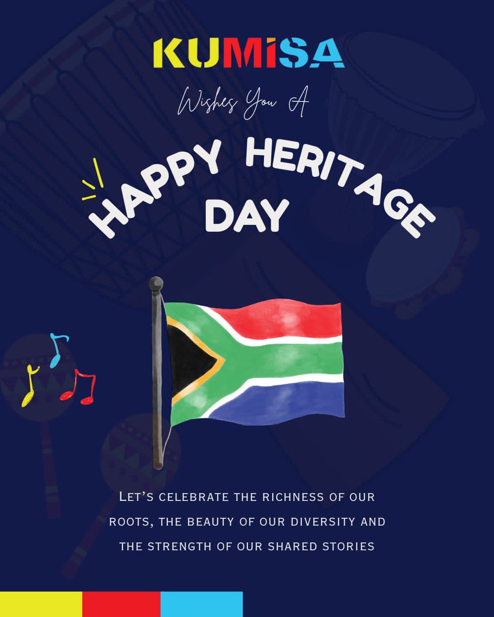 Happy Heritage Day! 🇿🇦✨ Today we pay tribute to the vibrant cultural variety, customs and the artistry that define our nation. Let’s continue to honor our roots, remember the beauty in our diversity and the power of our shared culture. 

#KUMISA #MusicIsOurBusiness #HeritageDay