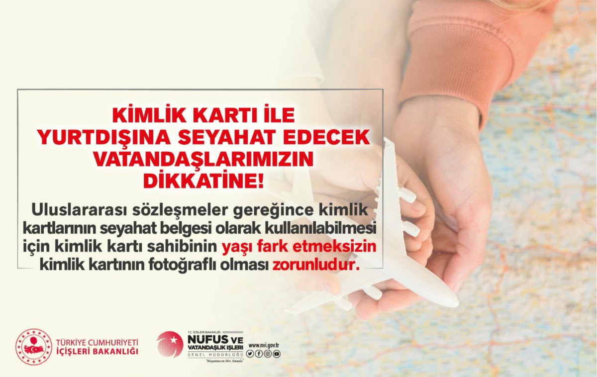 Pasaport ve vize olmadan T.C. Kimlik Kartı ile seyahat edebileceğiniz ülkeler

➡️Azerbaycan
➡️Gürcistan
➡️Kuzey Kıbrıs Türk Cumhuriyeti
➡️Moldova
➡️Ukrayna

❗️Seyahat edecek T.C. Kimlik Kartı sahibinin yaşı farketmeksizin (bebekler de dahil) kimlik kartının çipli ve fotoğraflı