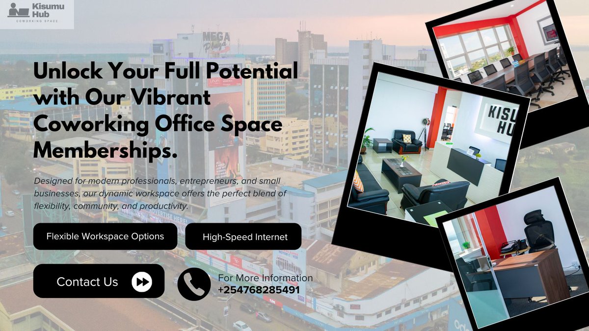 kisumu_hub's tweet image. Tired of working from home or noisy coffee shops? 

Coworking gives you the perfect balance of flexibility, focus, and community. Connect, create, and thrive in our collaborative space.

Book Your Spot Today!
☎️ +254768285491

#KisumuHub #Connect #Cowork #Collaborate