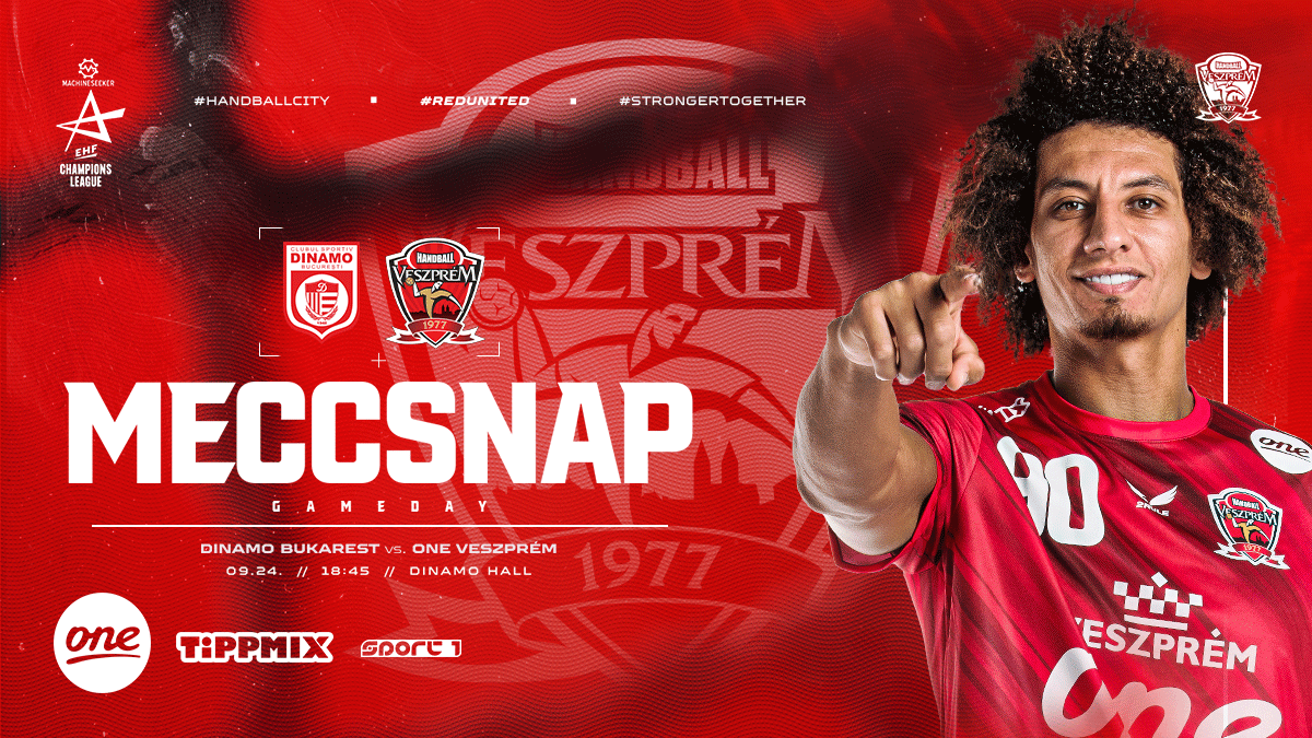 veszprem_hc's tweet image. GAMEDAY 🔴⚪️
🆚 Dinamo Bucuresti
🕰️ 18:45
🏆 EHF Champions League
🏟️ Dinamo Hall
#RedUnited #HandballCity #StrongerTogether