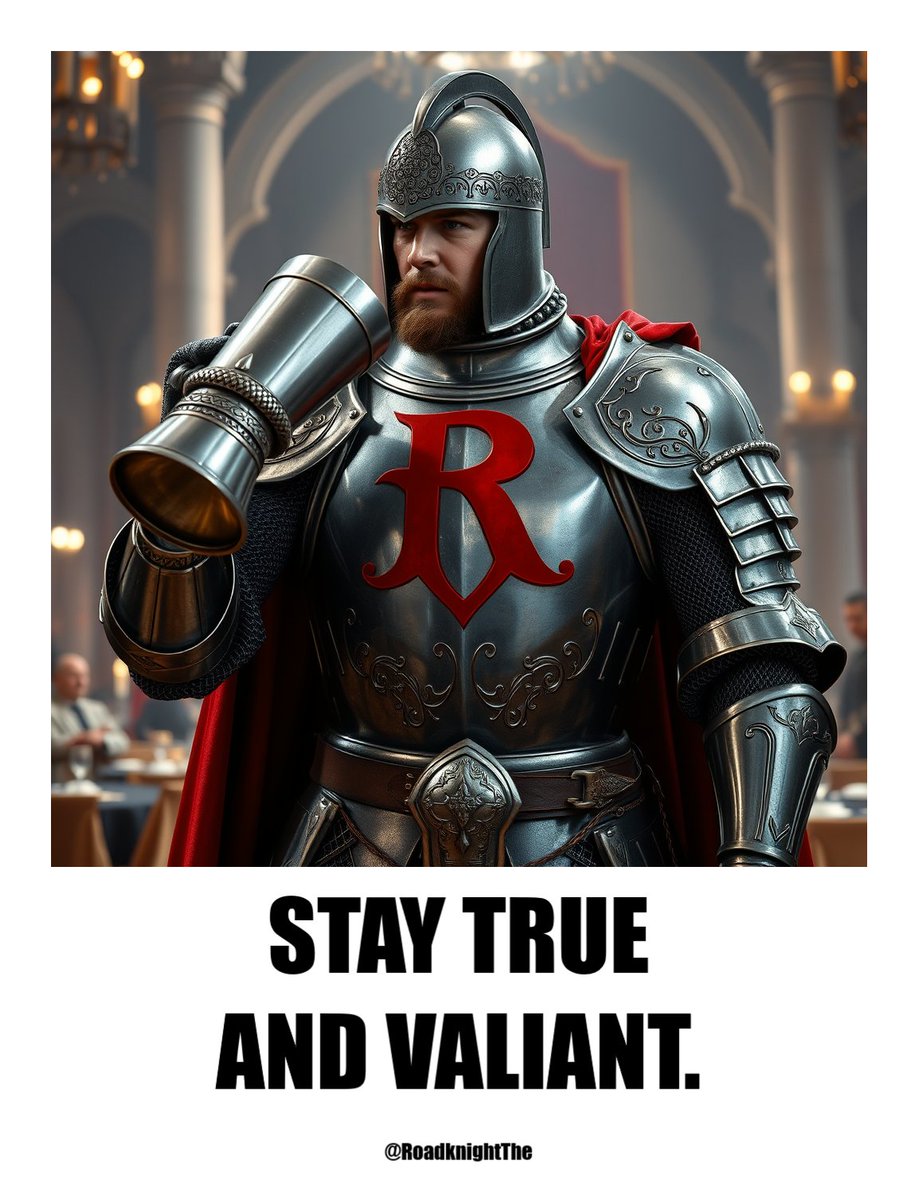 RoadknightThe's tweet photo. Time for a drink.

Stay true and valiant. https://t.co/zrIf4uRf58