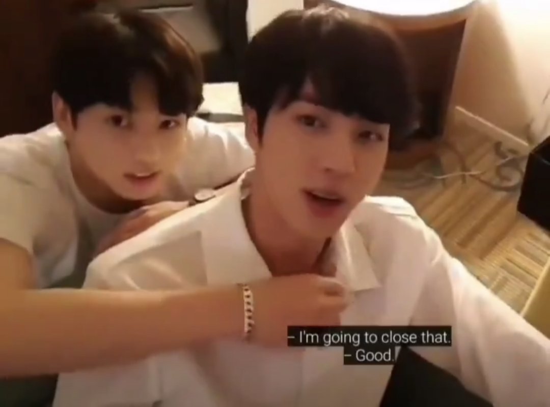 Let's be real, Jungkook is gonna be buttoning up SeokJin before anything else