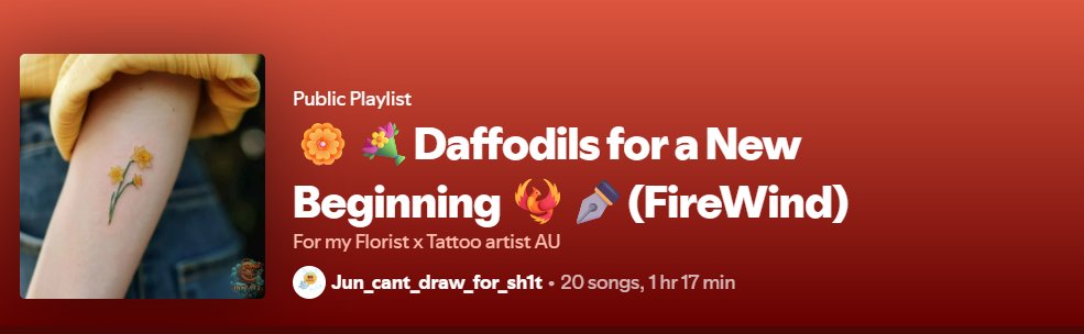 open.spotify.com/playlist/59JUb…

I made a spotify playlist for Daffodils! It's a wip but here y'all go