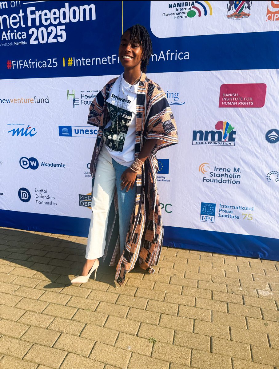Excited to be in Namibia for the Forum on Internet Freedom in Africa (FIFAfrica 2025) a space where voices from across the continent come together to shape conversations on digital rights, inclusion, and the future of our online freedoms.

#FIFAfrica25 #InternetFreedomAfrica