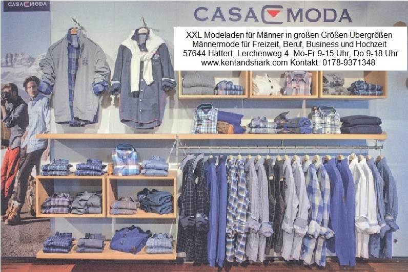 Du suchst stilvolle Kleidung, die wirklich passt? Bei kentandshark.de findest du hochwertige Herrenmode in allen Größen, von Kopf bis Fuß. Wir sind der Spezialist für Übergrößen bis 15XL. Besuche uns in 57644 Hattert oder vereinbare einen Termin.