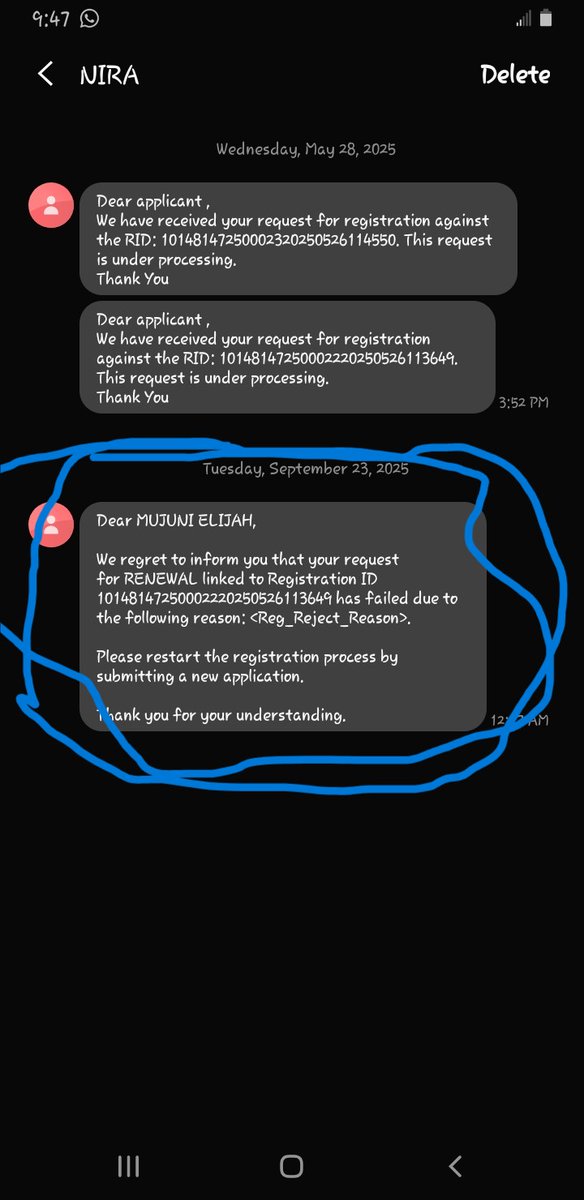 zona_Jr's tweet photo. @NIRA_Ug  I got this message the other day at mid night and now am wondering is this legit or was this sent in error or is this a scum?!! https://t.co/VuAGjqZurx