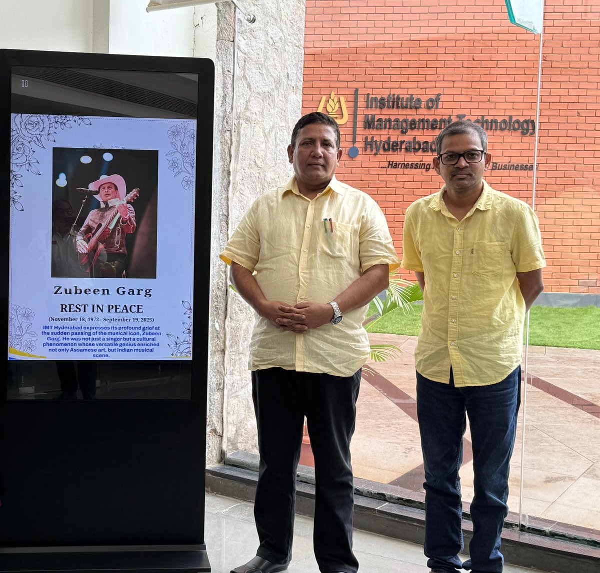 drbahar's tweet photo. Today, we paid tribute to Zubeen Garg. His voice will continue to resonate in the hearts of millions, forever a part of our story. It goes much beyond his national chartbuster 'Ya Ali" song from the movie Gangster. Rest in peace, Zubeen Da. 
#ZubeenGarg #RIPZubeenGarg #Assam https://t.co/7kNRquPOlu