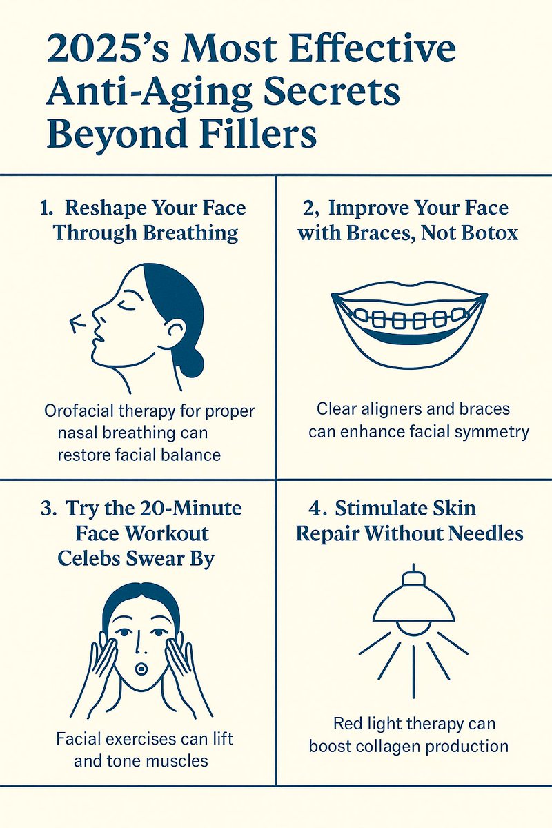 Botox &amp; fillers? Out. ❌
The new anti-aging secrets of 2025:
🌬 Breathing retraining
😬 Orthodontics
🧘 Face yoga
💡 Red light therapy
Results that last. Harmony over “pillow face.”
#AntiAging #SkinCare #HealthyAging #NaturalBeauty
americansinus.com/blog/does-mout…: