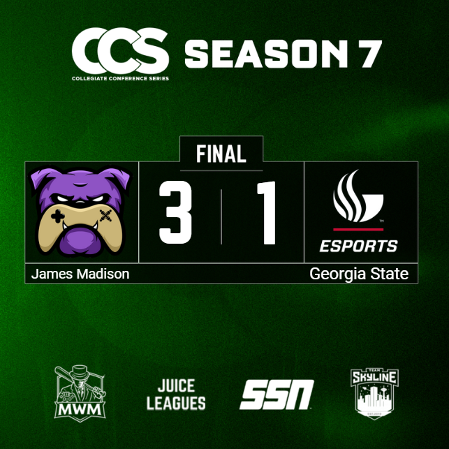 #14 JAMES MADISON DEFEATS #21 GEORGIA STATE TO IMPROVE TO 4-0 IN CONFERENCE!

<a href="/JMU_Esports/">JMU Esports</a> start week 4 in the win column as the Dukes with Appalachian State up next later this week as JMU could improve to 5-0 going into week five!