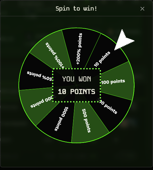 zuredocrypto's tweet image. What luck! 😩
Spun the wheel first thing in the morning and won just 10 points 🥲
@SIXR_cricket said Spin to Win” -- but it turned out to be Spin and Cry” 💔
#UnluckyMe #SpinToWin #SIXR