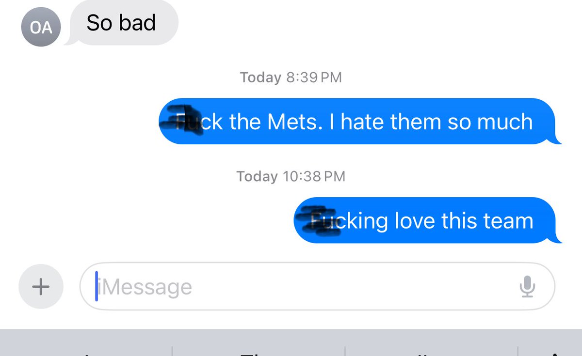 My text thread with my Mets buddies

#LFGM