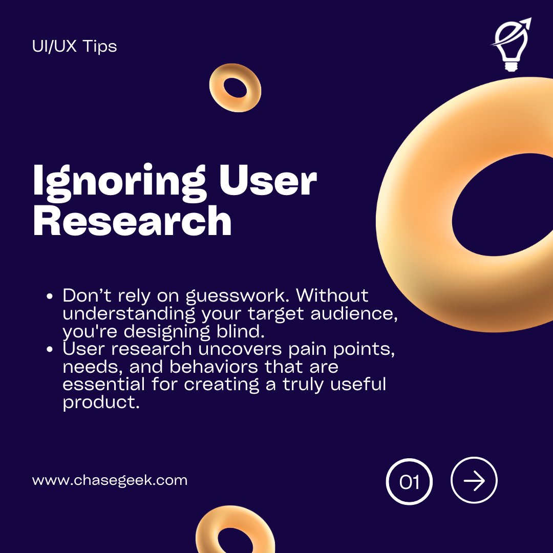 chasegeek's tweet image. Is your product frustrating to use? 😩
Don’t make these common UX design mistakes that frustrate users and hurt your business.
Ready to build an interface that users will love? Book a FREE demo to discuss your project!
#UXDesign #WebDesign #UXUI #UserExperience #DesignTips