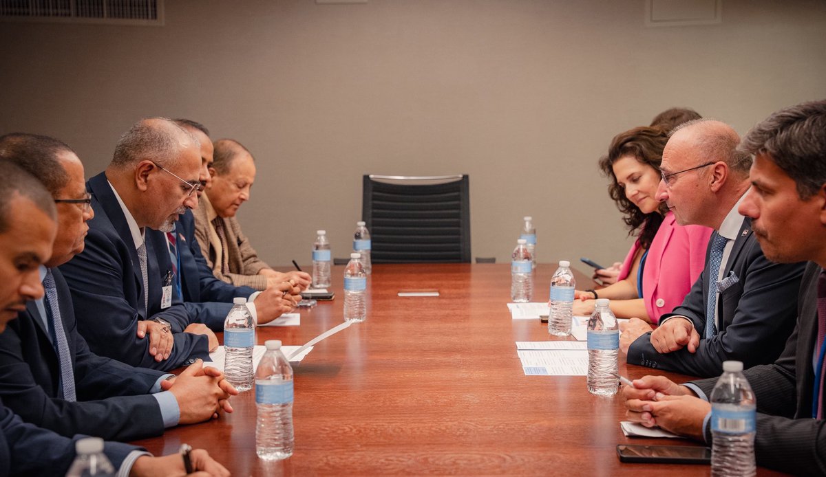 Great to meet again #Croatia Foreign Minister H.E. Grilc Radman <a href="/grlicradman/">Gordan Grlić Radman</a> to discuss post-conflict recovery and stabilisation initiatives for Yemen. Croatia’s successful model offers valuable insights for the South’s reconstruction. #UNGA80