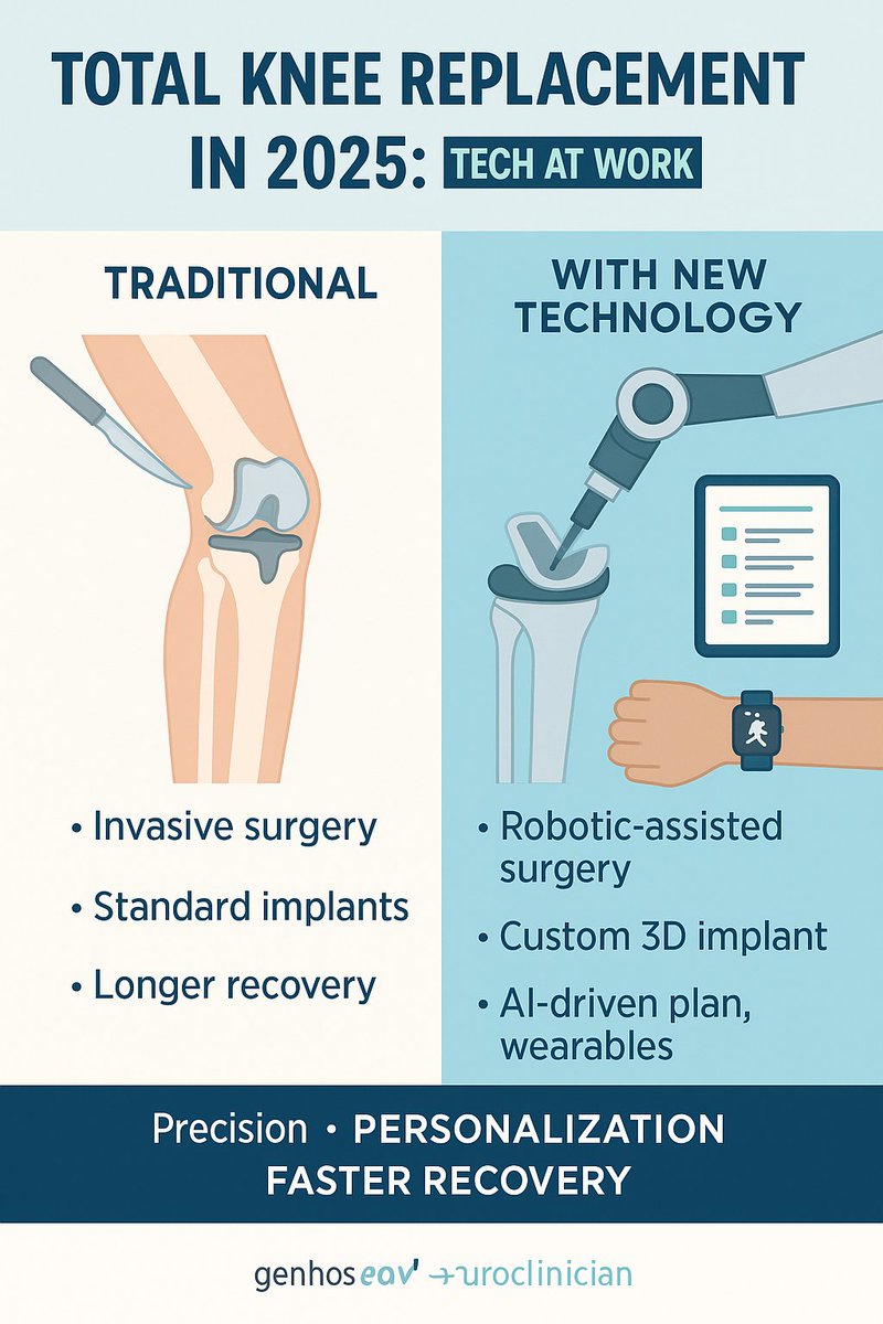 Knee replacement in 2025 isn’t what it used to be 🦵
🤖 Robots guide surgeons
🖨 3D-printed implants fit better
🧠 AI personalises recovery
Result: faster, safer, more precise surgery.
#RoboticSurgery #AIHealth #MedicalTech #FutureOfMedicine
news.emory.edu/stories/2025/0…