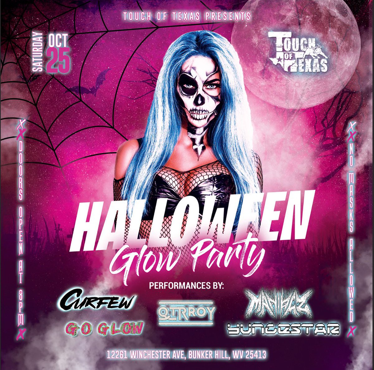 Yoooo!! I'm making my debut October 25th at <a href="/touchoftexaswv/">Touch of Texas</a> for a Halloween Glow Party!! Let's get ready to fucking headband !! This set is going to be disgusting !
Thank you so much to thebassclubofficial and touchoftexas for the opportunity ! CANT WAIT !!