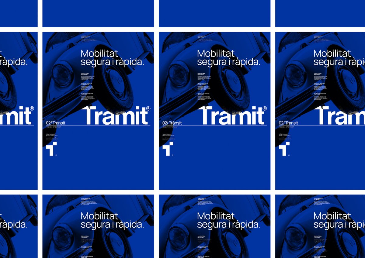 twopotsdesign's tweet photo. Design by Xavier Esclusa Trias
Twopots Design Studio®️🟦

The Trànsit poster, part of Tràmit’s corporate identity, uses a modular grid to ensure clarity and coherence. Typography, proportion, and alignment reinforce a consistent, contemporary, and enduring visual identity. https://t.co/nEJx9CI59o