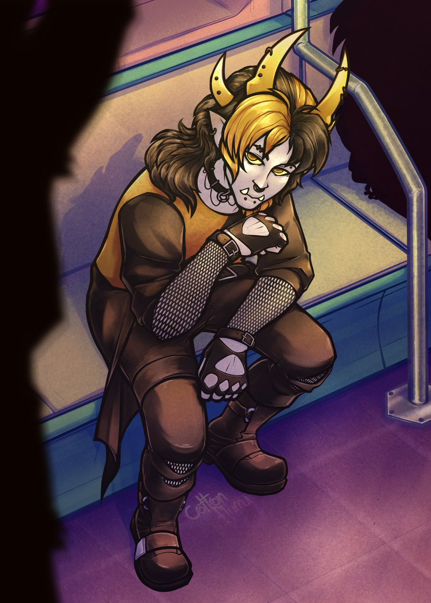 cottonflurry's tweet image. Fantroll comm for @ForgetMeWolf! 💛🖤