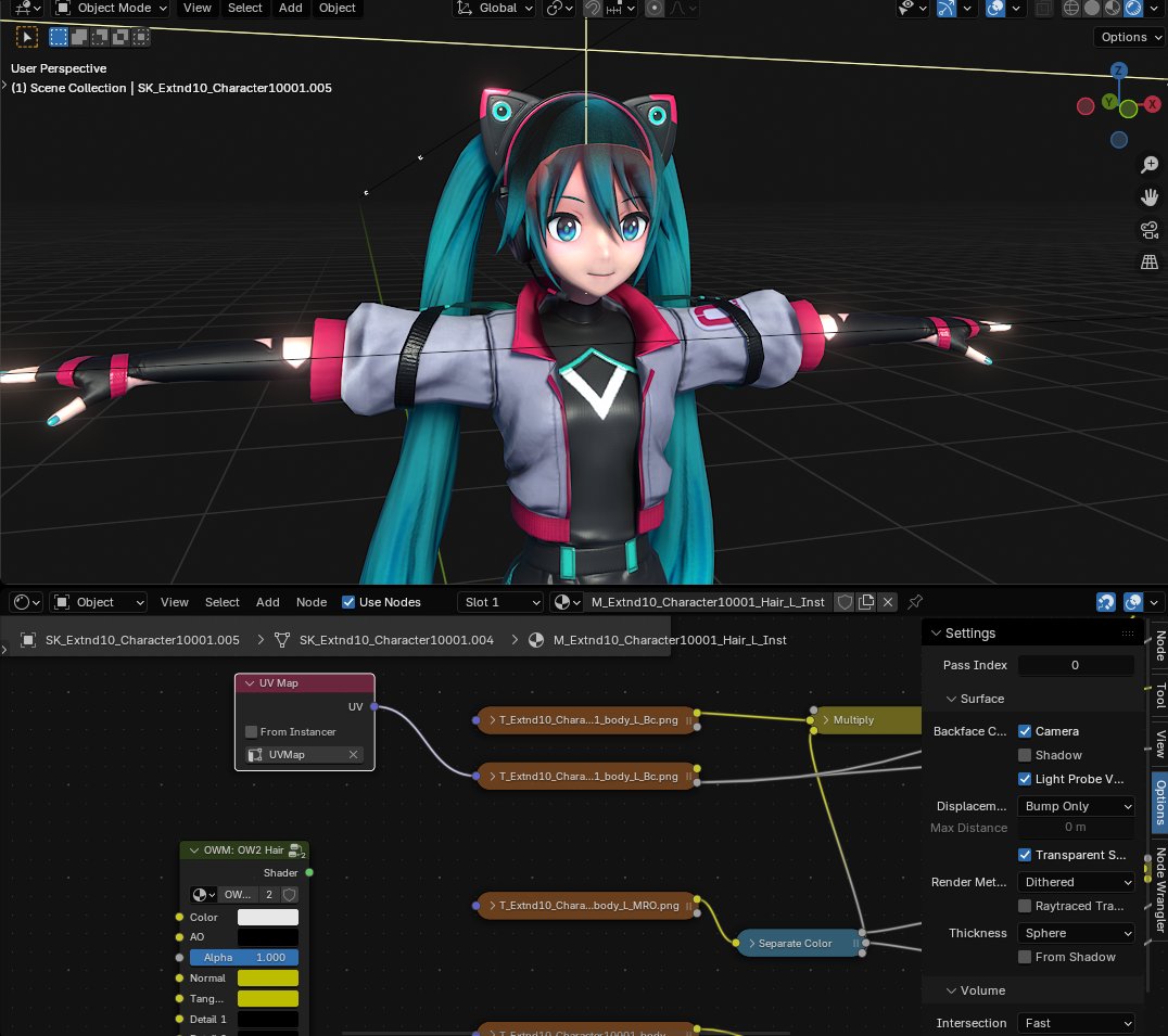 this is why I prefer to get models myself instead of off the internet because I can't do the hair alpha properly because it works like Overwatch (the alpha uses a different UVMap) &amp; IT'S NOT THERE FOR SOME REASON