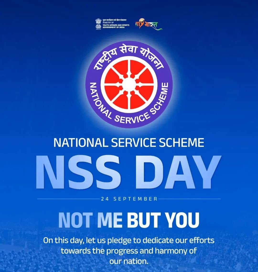 ast_jha's tweet image. This NSS Day, let us dedicate ourselves to the ideals of selfless service, nation-building, and collective progress.
#NSSDay
 #NotMeButYou 
#NationalServiceScheme 
#YouthForNation
 #ServeWithPride
